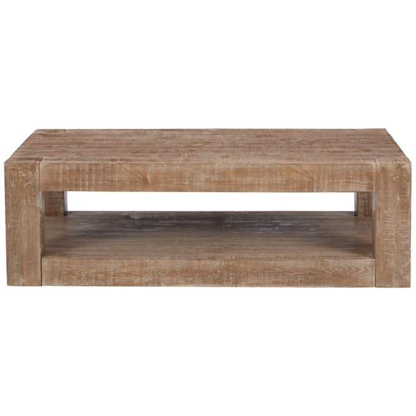 Signature Design by Ashley Waltleigh Solid Wood Floor Shelf Coffee